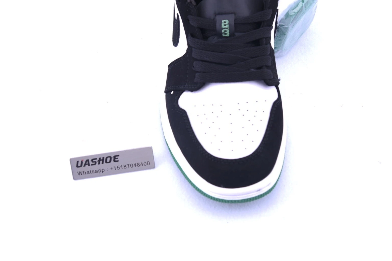 553558-113 Mystic Jordan 1 White Low  Black Green 1208